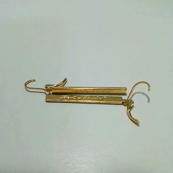 Karl Lagerfeld Gold Bar Signature Earrings Set - Picture 2 of 4
